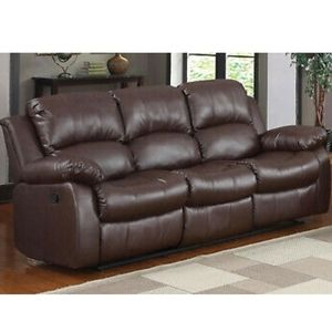 Black sofa 3 seat power recliner